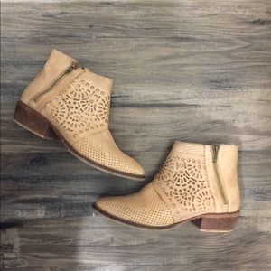 Matisse perforated leather booties